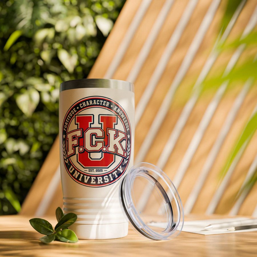 Vintage University Tumbler – F.C.K. University Red 20oz Insulated Travel Cup