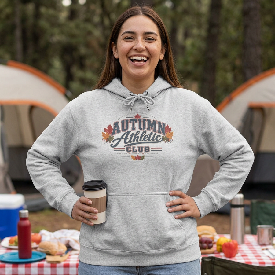 AUTUMN ATHLETIC CLUB BOLD 4 — Fall Leaves Vintage Sports Pullover - No Safe Tee's