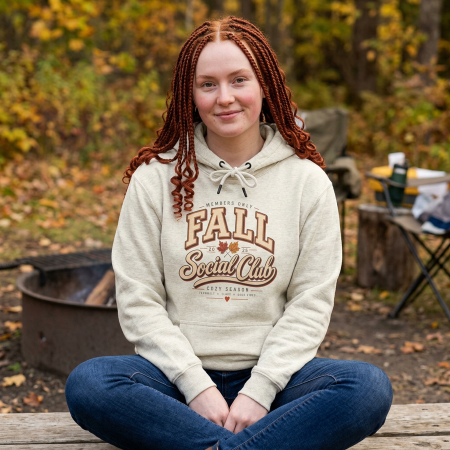 Fall Social Club Hoodie 2 — Cozy Autumn Fleece Pullover - No Safe Tee's