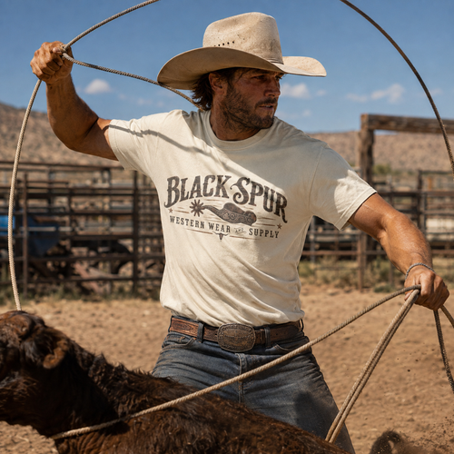Black Spur Western T-Shirt — 'Black Spur' Graphic Tee - No Safe Tee's