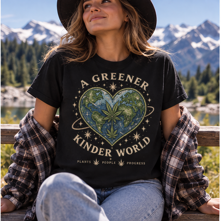A Greener Kinder World T-Shirt — Earth Heart Graphic Tee