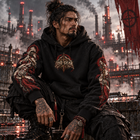Odd Gear - Cybernetic Monk - Essential Heavyweight Hoodie – view 2