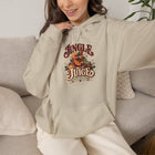 Jingle Juice Hoodie — Festive Holiday Christmas Hoodie with Retro Santa & Cocoa Graphic – view 9