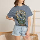 Plants Make a Better Planet T-Shirt — Botanical Graphic Tee ("Kind People Inhale Plants") – view 7