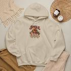 Jingle Juice Hoodie — Festive Holiday Christmas Hoodie with Retro Santa & Cocoa Graphic – view 3