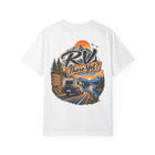 RV There Yet? vintage rv theme t-shirt — Scenic Campervan RV Travel Tee – view 2