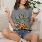 Puff Rest Repeat T-Shirt — Cozy Self-Care Dog Graphic Tee – view 5