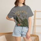 Stay Lifted T-Shirt — Skeleton, Cannabis & 'It's a Vibe' Graphic Tee – view 5