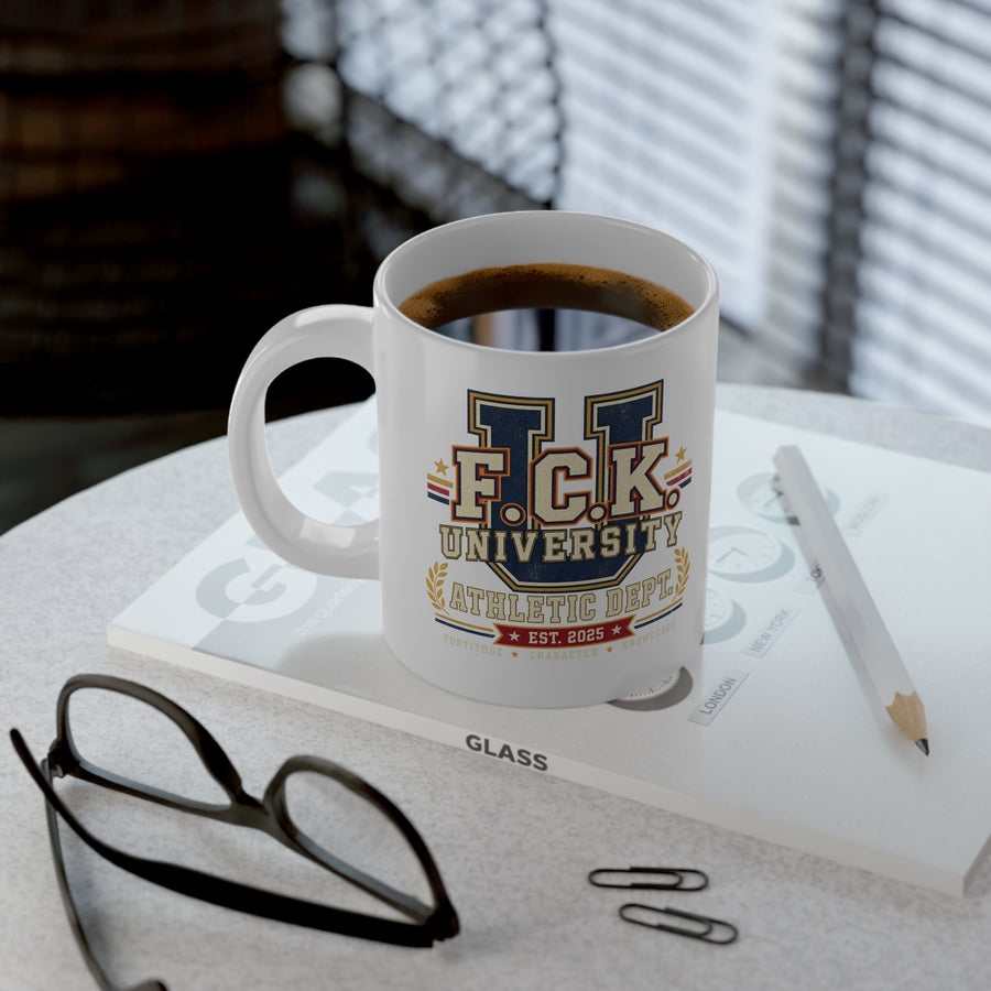 Vintage University Jumbo Mug - FCK ATHLETIC DEPT 20oz Ceramic Delight