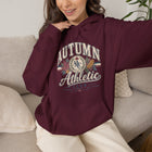 Autumn Athletic Club Hoodie 1— Vintage Fall Leaves Sweatshirt – view 4