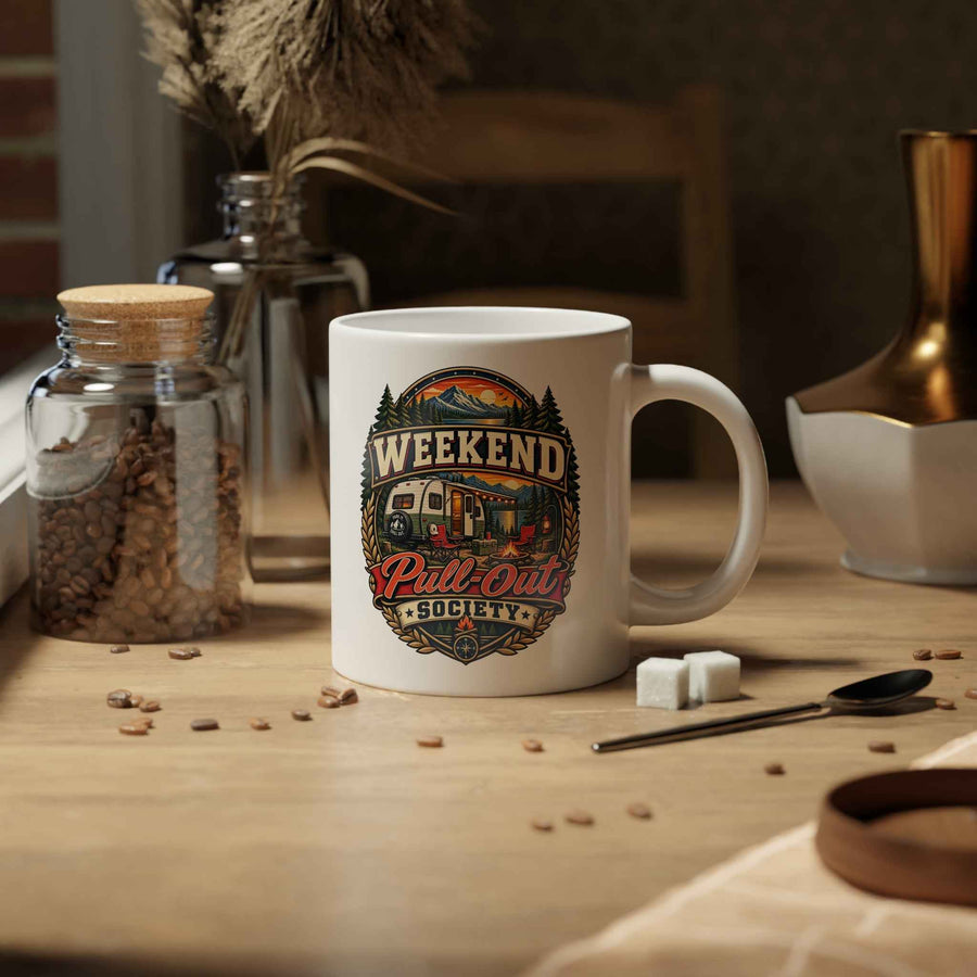 Weekend Roadtrip Adventure Coffee Cup | RV Theme Jumbo Mug - 20oz Joy for Your Journey