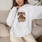 Jingle Juice Hoodie — Festive Holiday Christmas Hoodie with Retro Santa & Cocoa Graphic – view 8