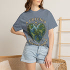 A Greener Kinder World T-Shirt — Earth Heart Graphic Tee – view 7