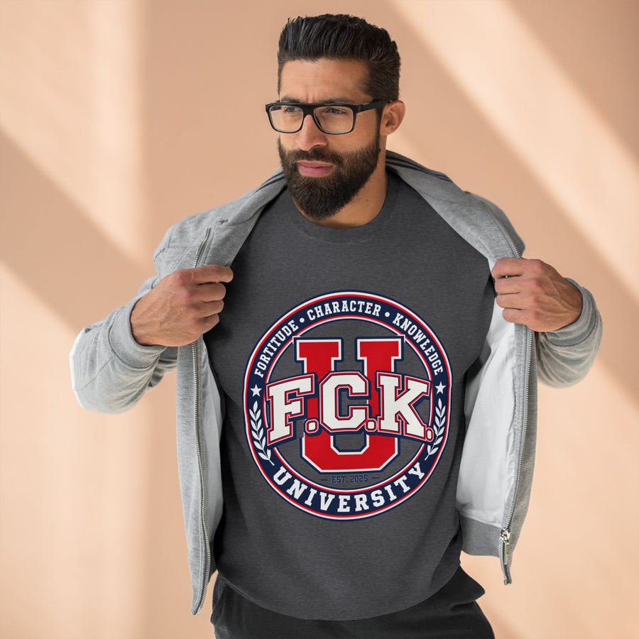 Vintage University Sweatshirt - F.C.K. Red Crewneck Pullover for Ultimate Comfort
