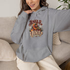 Jingle Juice Hoodie — Festive Holiday Christmas Hoodie with Retro Santa & Cocoa Graphic – view 10