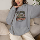 Cabin Fever Social Club Hoodie - Rustic Mountain Cabin Graphic Sweatshirt – view 9