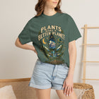 Plants Make a Better Planet T-Shirt — Botanical Graphic Tee ("Kind People Inhale Plants") – view 9