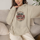 Snowed In Up to no Good - Rustic Winter Cabin Graphic Pullover Hoodie – view 12