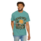 Good Weed Brighter Days T-Shirt — Retro Sun & Cannabis Graphic Tee – view 13