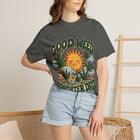 Good Weed Brighter Days T-Shirt — Retro Sun & Cannabis Graphic Tee – view 3