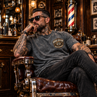Odd Gear- Barber-Unisex Vintage Wash Boxy T-Shirt – view 2
