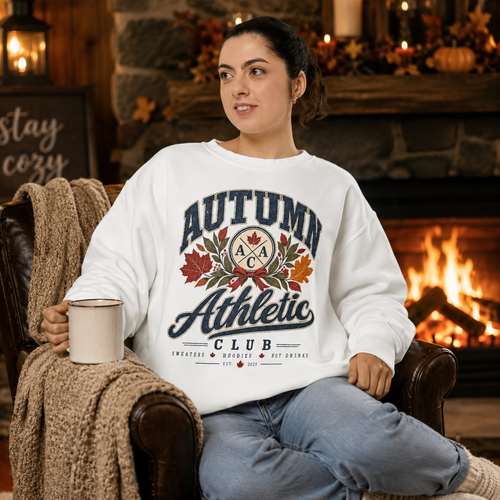 Autumn Athletic Club Wreath 2 -Womans Sweatshirt