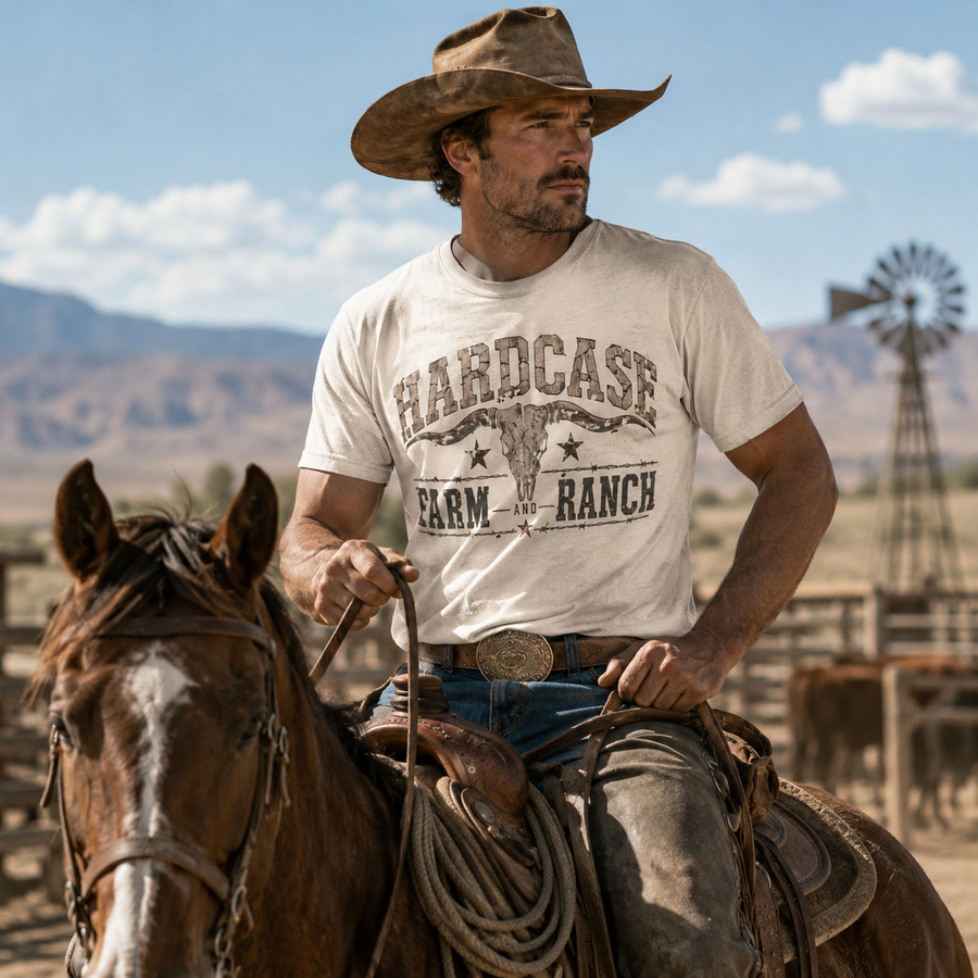 Hardcase Farm & Ranch Longhorn T-Shirt - No Safe Tee's