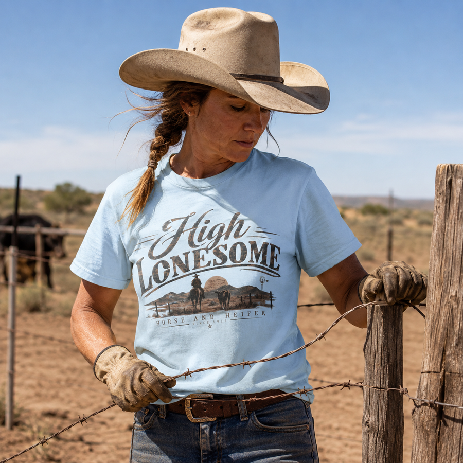 High Lonesome Tee — Vintage Western Sunset T-Shirt - No Safe Tee's