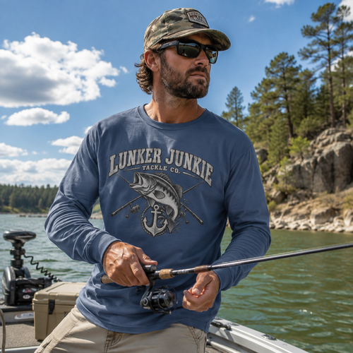 Lunker Junkie Fishing Long Sleeve Tee - No Safe Tee's