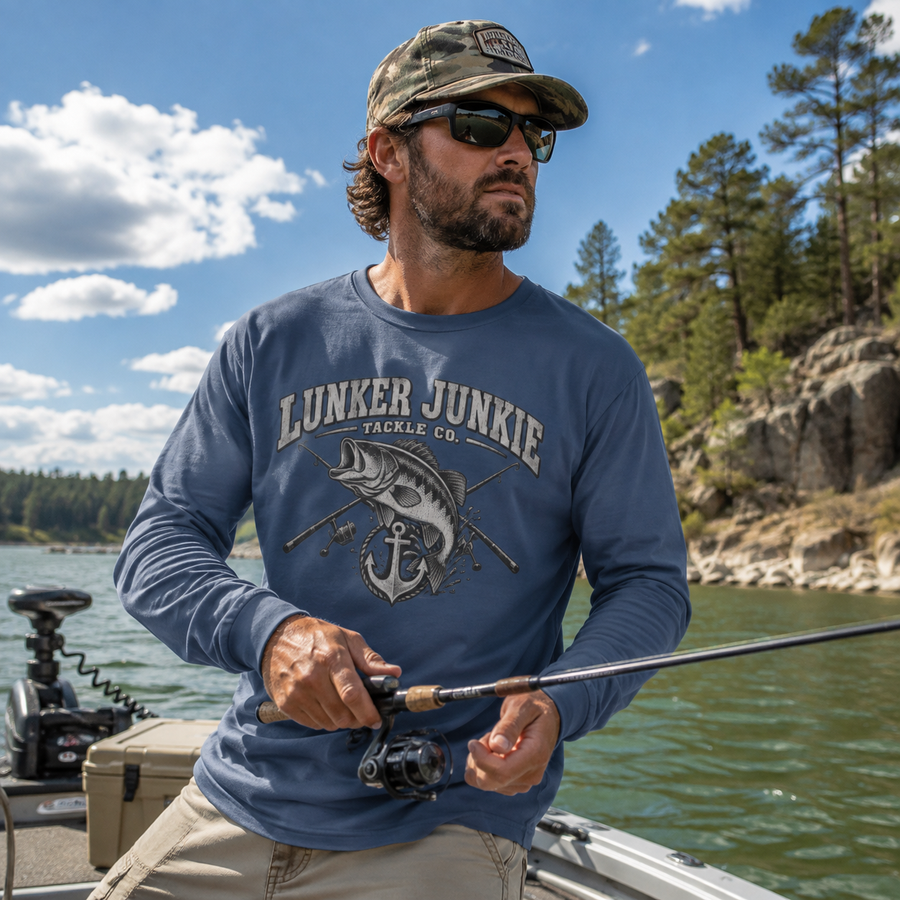 Lunker Junkie Fishing Long Sleeve Tee - No Safe Tee's