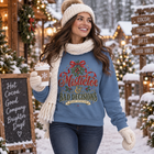 Mistletoe & Bad Decisions Sweatshirt — Funny Christmas Holiday Pullover – view 1