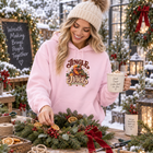 Jingle Juice Hoodie — Festive Holiday Christmas Hoodie with Retro Santa & Cocoa Graphic – view 7