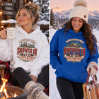 Snowed In Up to no Good - Rustic Winter Cabin Graphic Pullover Hoodie – view 9