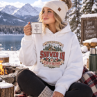 Snowed In Up to no Good - Rustic Winter Cabin Graphic Pullover Hoodie – view 1