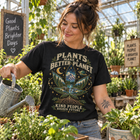 Plants Make a Better Planet T-Shirt — Botanical Graphic Tee ("Kind People Inhale Plants") – view 1