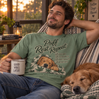 Puff Rest Repeat T-Shirt — Cozy Self-Care Dog Graphic Tee – view 10