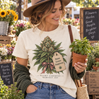 Home Grown Happiness - Cannabis Bouquet T-Shirt Vintage Plant Art – view 2
