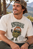Emotionally Stoned T-Shirt – Funny Cannabis Nug Character Tee – view 7