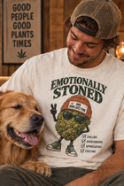 Emotionally Stoned T-Shirt – Funny Cannabis Nug Character Tee – view 8