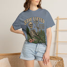 Stay Lifted T-Shirt — Skeleton, Cannabis & 'It's a Vibe' Graphic Tee – view 7
