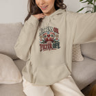 Mittens On, Filter Off - Retro Holiday Graphic Hoodie – view 10
