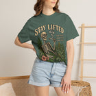 Stay Lifted T-Shirt — Skeleton, Cannabis & 'It's a Vibe' Graphic Tee – view 9