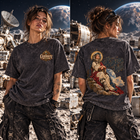 Odd Gear- Saintly Astronaut - Mineral Wash Boxy Cotton T-Shirt – view 2
