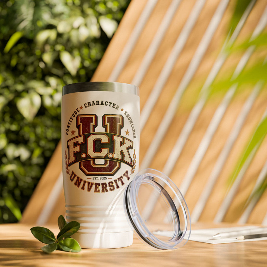 FCK Brown University 20oz Insulated Tumbler - College Crest Stainless Travel Cup
