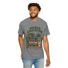 Higher Education T-Shirt — 'Higher Education' Plant & Cannabis Book Stack Graphic Tee – view 12