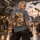 Odd Gear - Higher Authority - Unisex Mineral Wash Raw Edge T-Shirt – view 1