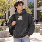 Odd Gear - FCK University -Snow Wash Fleece Oversize Hoodie – view 2