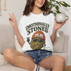 Emotionally Stoned T-Shirt – Funny Cannabis Nug Character Tee – view 5