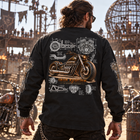 Odd Gear - Iron Requiem - Biker Oversized Unisex Long Sleeve T-Shirt – view 4