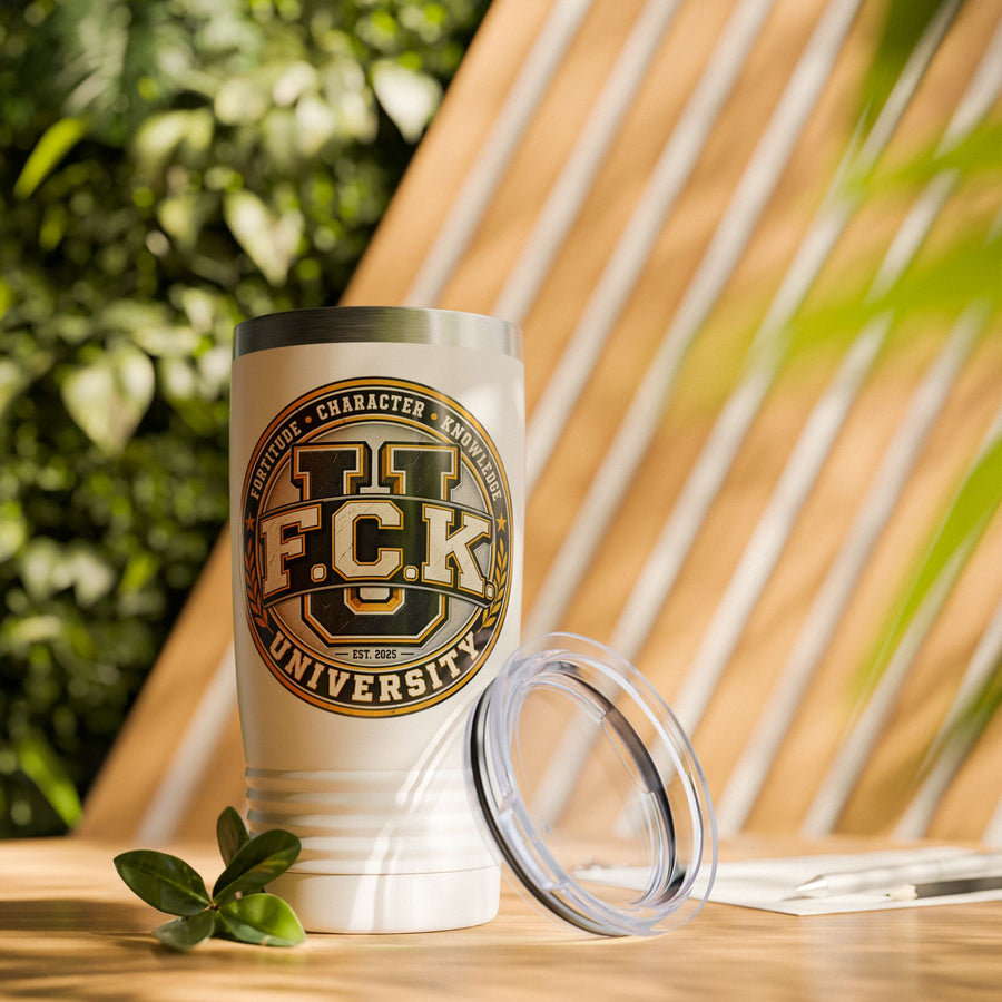 Vintage University Tumbler - F.C.K. University 20oz Stainless Steel Insulated Cup